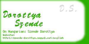 dorottya szende business card